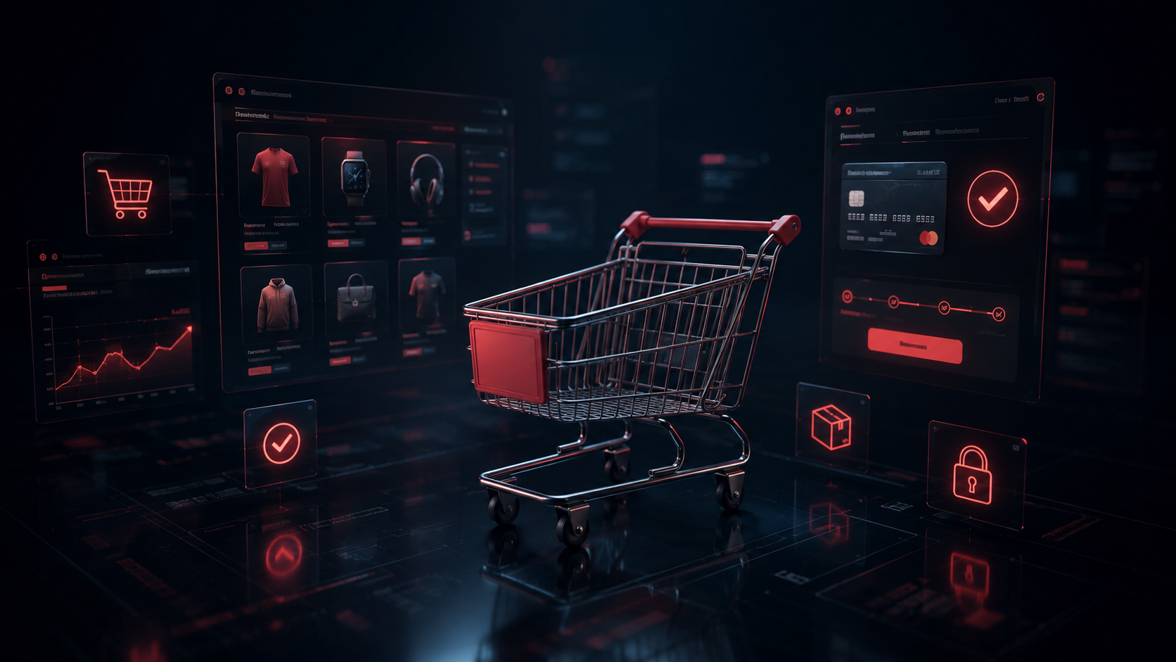 Ecommerce y carrito digital con interfaces de venta online